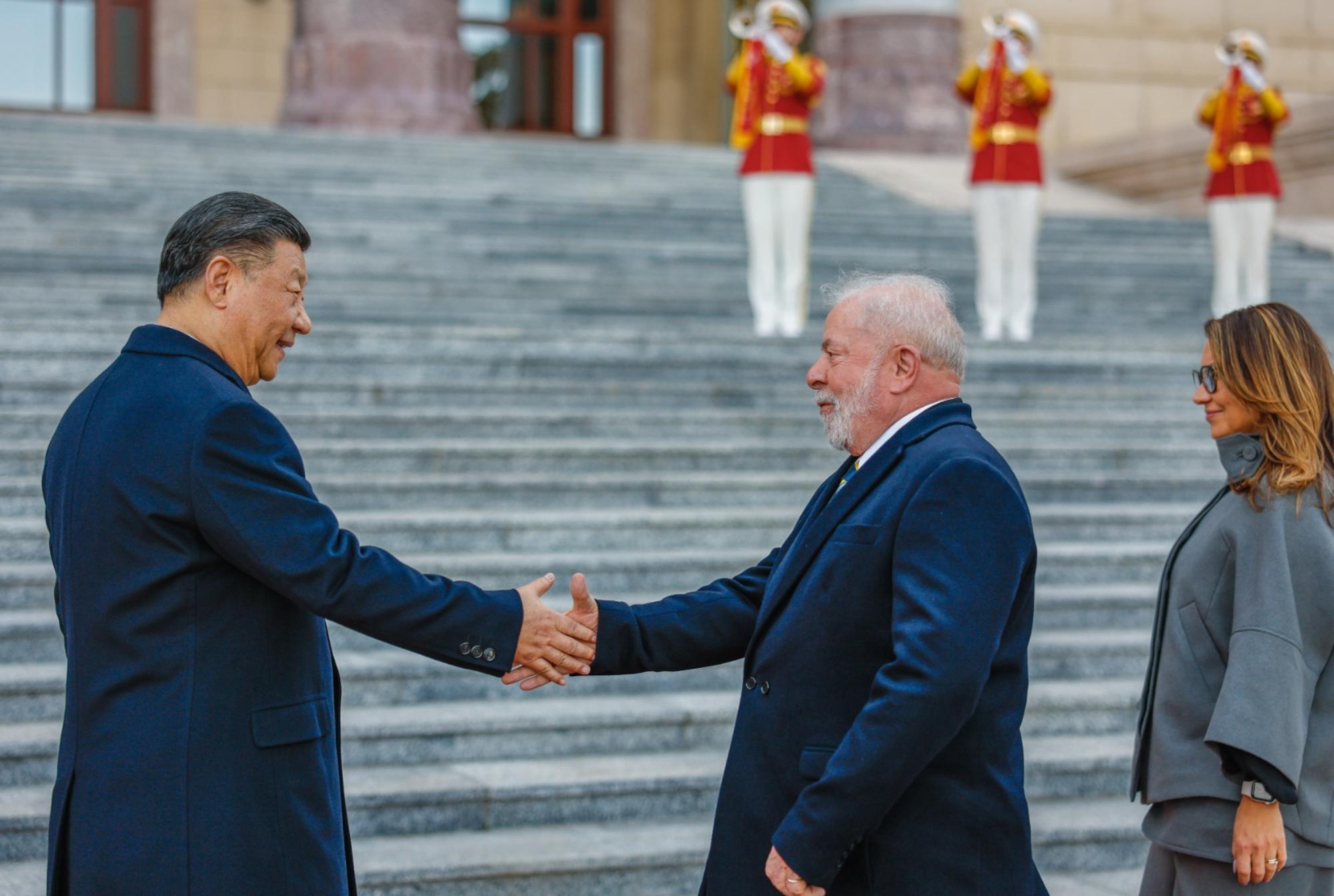 Los presidentes de China y Brasil, Xi Jinping y Luiz Inácio Lula da Silva en su reciente visita al país asiático.